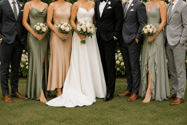 Coordinating Wedding Party Style Without Looking Too Uniform Coordinating Wedding Party Style Without Looking Too Uniform
