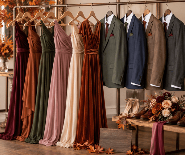 Choosing Attire Colors For Autumn Weddings Choosing Attire Colors For Autumn Weddings